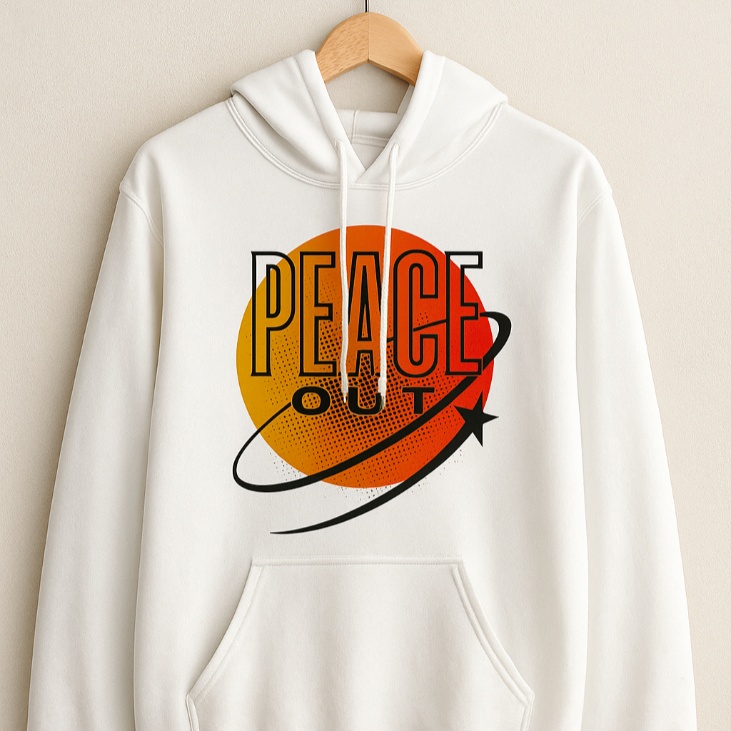 Peace Out Hoodie – Retro Orbit Edition