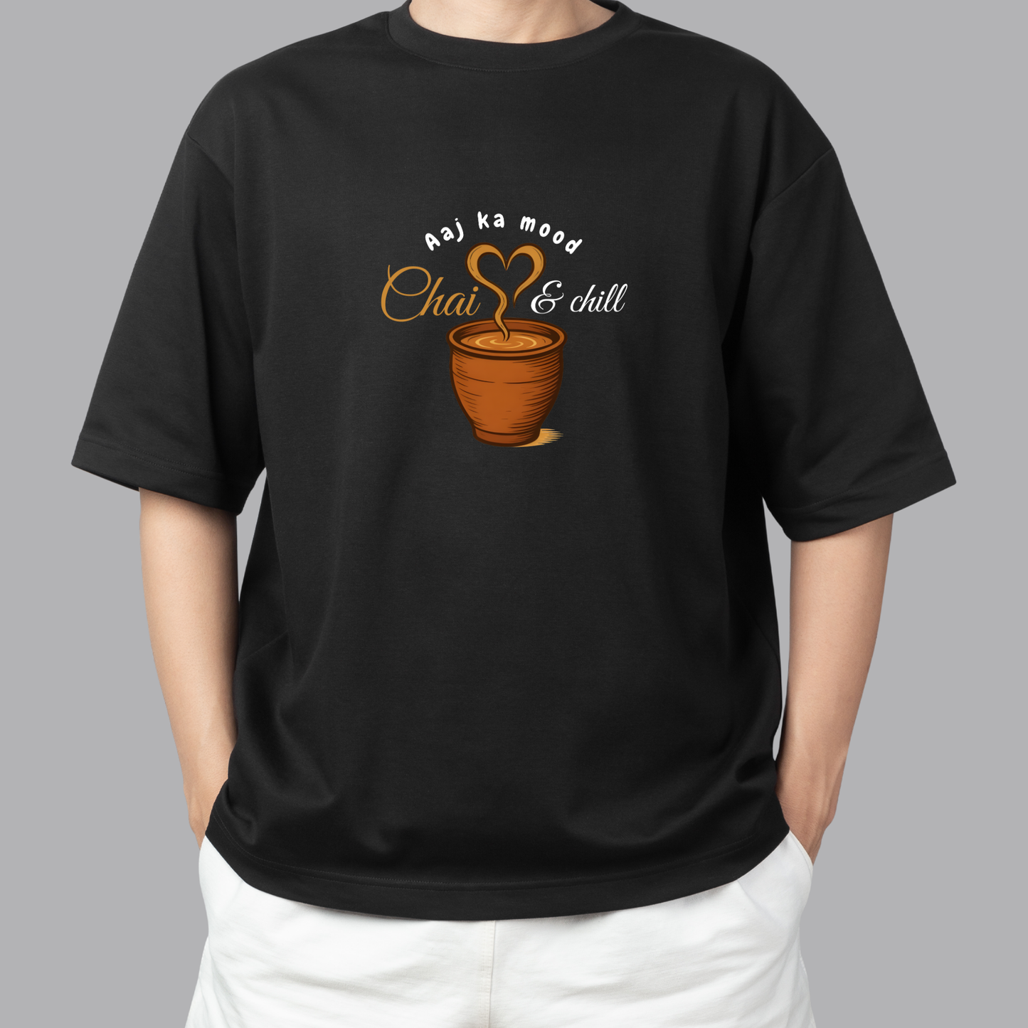 Tea Lover  – Desi Vibes Tee (Dark Edition)