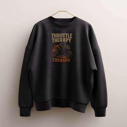 Throttle Therapy – Biker Graphic Sweatshirt